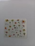 Velletje nagel water decals stickers A1653 bloemen wit, Verzenden, Wit, Nieuw, Handen en Nagels