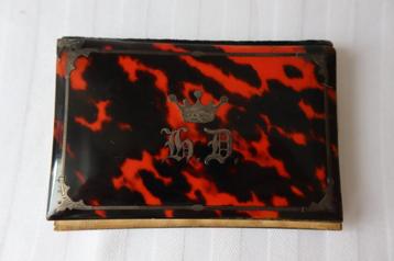 Antiek Franse schildpad en zilver dansboekje c 1860 beschikbaar voor biedingen
