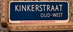 Vintage sticker plaatsnaambord Kinkerstraat Amsterdam, Ophalen of Verzenden, Zo goed als nieuw, Overige typen