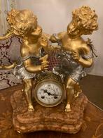 Bronzen pendule met kindjes 45 cm hoog, Antiek en Kunst, Antiek | Klokken, Ophalen