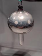 oude kerstbal paddestoel zilver H 8 cm, Diversen, Ophalen, Gebruikt