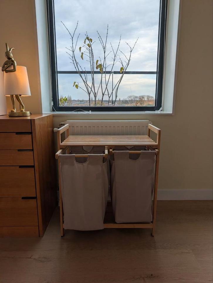 Wasmand met 2 vakken B64*33D*H64,5/73,5, Huis en Inrichting, Badkamer | Badtextiel en Accessoires, Ophalen