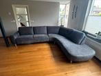 Ruime grijze hoekbank zo goed als nieuw loungebank, Huis en Inrichting, Ophalen, Zo goed als nieuw, Stof