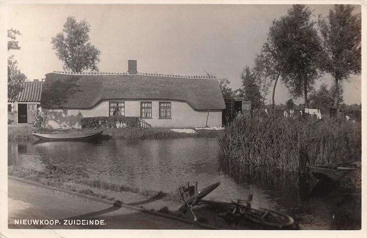 AZ446Nieuwkoop Zuideinde type fotokaart jaren 30/40, Verzamelen, Ansichtkaarten | Nederland, Gelopen, Zuid-Holland, 1920 tot 1940