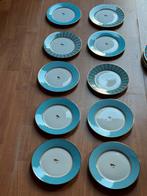 Pip Studio servies Love Birds 10 Ontbijtborden blauw/khaki, Overige typen, Ophalen of Verzenden, Zo goed als nieuw, Overige stijlen