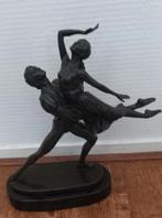 Gesigneerd bronzen beeld dansers, Antiek en Kunst, Brons, Ophalen