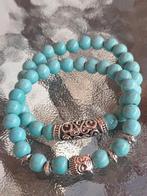 Armbandenset Buddha turquoise nieuw, Ophalen of Verzenden, Nieuw, Blauw, Met bedels of kralen