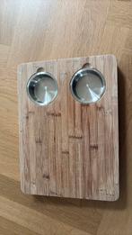 Borrelplank plank borrel met bakjes hout, Ophalen of Verzenden, Zo goed als nieuw