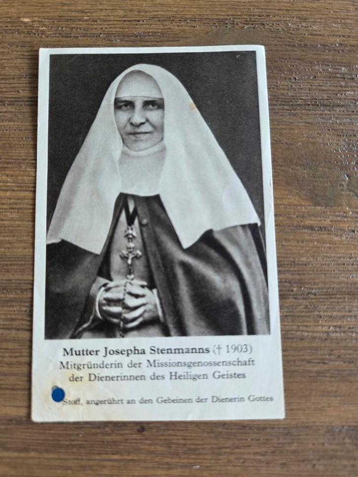 Mutter Josepha Stenmanns - Religieuze kaart, Antiek en Kunst, Antiek | Religie, Ophalen of Verzenden