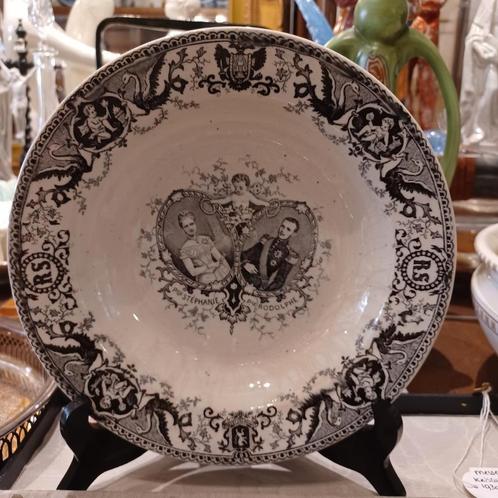 wandbord kroonprins Rudolf en prinses Stefanie zoon Sisi, Verzamelen, Koninklijk Huis en Royalty, Gebruikt, Servies, Buitenland