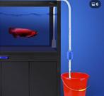 Nieuw, aquarium stofzuiger, wit-blauw. Totale lengte 1.7 m, Ophalen of Verzenden, Nieuw, Overige typen