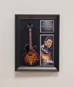 Elvis Presley bruine gitaar lijst met miniatuur gitaar deco, Info@deconoord.nl, Deco Noord, Nieuw, Ophalen of Verzenden