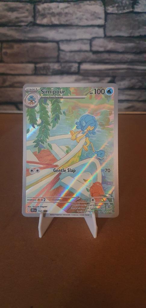 Pokémon Black Bolt Simipour Illustration Rare #102/#086, Hobby en Vrije tijd, Verzamelkaartspellen | Pokémon, Nieuw, Foil, Ophalen of Verzenden