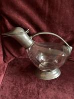 Prachtige glas/tinnen karaf‼️, Antiek en Kunst, Antiek | Tin, Ophalen of Verzenden