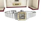 Santos de Cartier Galbee Lady Moonphase Cartier Box/Garantie, Staal, Polshorloge, Zo goed als nieuw, Goud