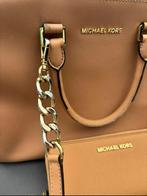 Michael Kors Tas + Portemonnee - Camel Leer, Ophalen of Verzenden, Gebruikt, Bruin, Handtas