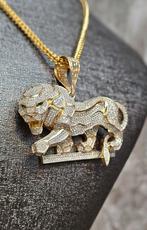 Prachtige panter 14k gouden hanger