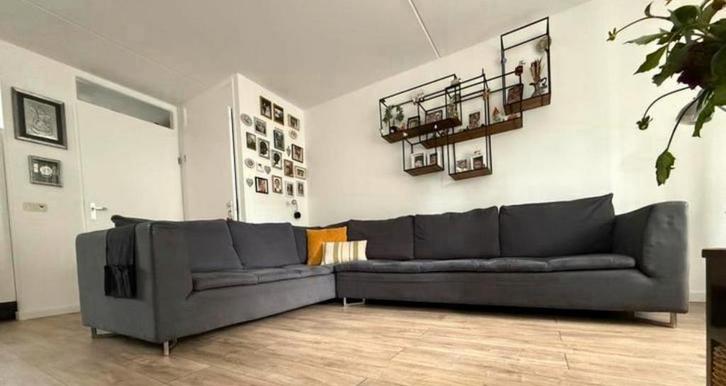 Direct ophalen: heerlijke loungebank - als nieuw!, Huis en Inrichting, Banken | Complete zithoeken, Zo goed als nieuw, Stof, Ophalen