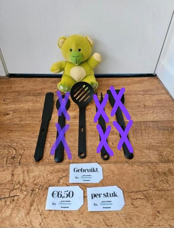 Tupperware zwart keukengerei €6,50 per stuk, Huis en Inrichting, Keuken | Tupperware, Gebruikt, Overige typen, Ophalen of Verzenden