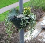 Lantaarnpaal bloembak 60 cm doorsnee., Kunststof, Gebruikt, Minder dan 30 cm, Rond