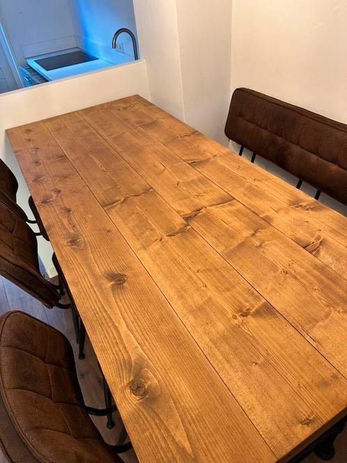 Eettafel 6 persoons + stoelen, Huis en Inrichting, Tafels | Eettafels, Zo goed als nieuw, 50 tot 100 cm, Vijf personen of meer