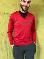 Vintage V-hals trui - rood - rode trui - S/small, Kleding | Heren, Vintage, Ophalen of Verzenden, Hgv@, Maat 46 (S) of kleiner