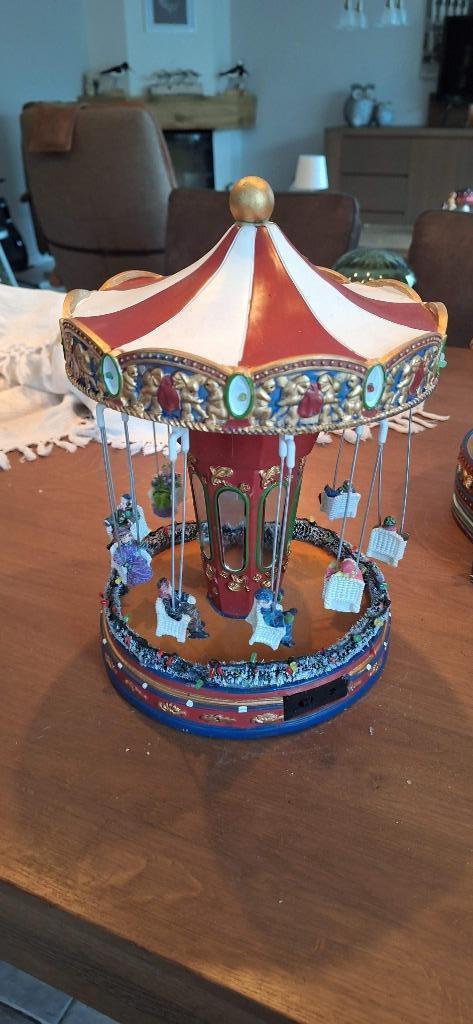 Draaimolen voor in kerstdorp kerst huis kerst decor, Diversen, Kerst, Gebruikt, Ophalen of Verzenden