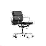 Vitra Eames ea 217 Chroom zwart leder ongebruikt, Ophalen, Nieuw, Zwart