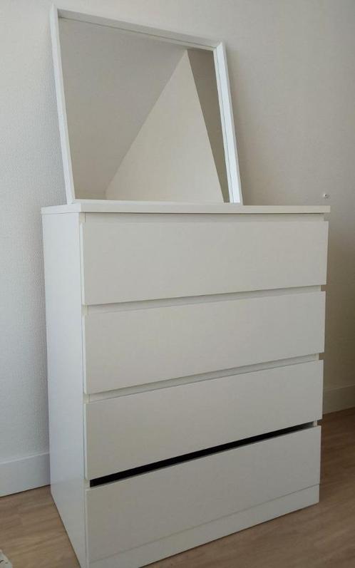 IKEA MALM Drawer + NISSEDAL Mirror – Set, Huis en Inrichting, Kasten | Ladekasten, Gebruikt, 100 tot 150 cm, 50 tot 100 cm, 25 tot 50 cm
