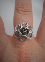 Zilveren mooie vintage ring met roos maat 17.25 nr.1561