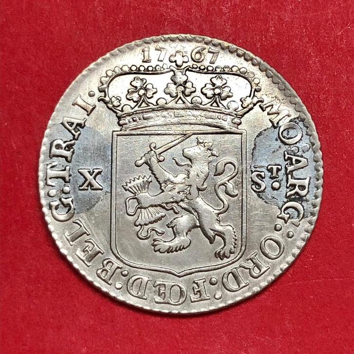 X stuiver Utrecht 1767. Zfr., Postzegels en Munten, Munten | Nederland, Losse munt, ½ gulden, Vóór koninkrijk, Zilver, Ophalen of Verzenden