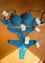 Calvin Klein lingeriesetje Seductive comfort nieuw, Calvin Klein, Ophalen of Verzenden, Blauw, BH