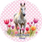 LF6942 icing frosting paard 20cm eetbare taart print top, Ophalen of Verzenden, Nieuw, Taarten, Versiering