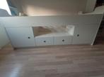 Halfhoog slaper + opbergruimte - 90x200cm - wit, Ophalen, Zo goed als nieuw, Halfhoogslaper