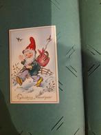 Oude Kinderkaart Gelukkig Nieuwjaar, Verzamelen, Ansichtkaarten | Themakaarten, Ophalen of Verzenden, 1940 tot 1960, Feest(dag)