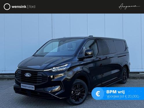 Ford Transit Custom 320 2.5 PHEV L2H1 Black Platinum DUBBEL, Auto's, Bestelauto's, Bedrijf, Te koop, 360° camera, ABS, Achteruitrijcamera