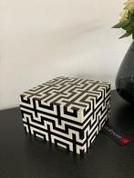 Diga Colmore Luxe deco box vierkant zwart/wit Line Nieuw, Huis en Inrichting, Woonaccessoires | Overige, Ophalen of Verzenden