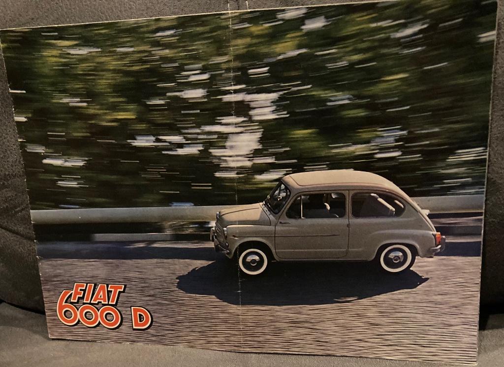 Folder Fiat 600 D, Ophalen of Verzenden, Zo goed als nieuw, Overige merken