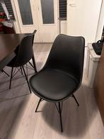 4 JYSK Klarup eetkamerstoelen, Huis en Inrichting, Stoelen, Ophalen, Kunststof, Zwart, Zo goed als nieuw
