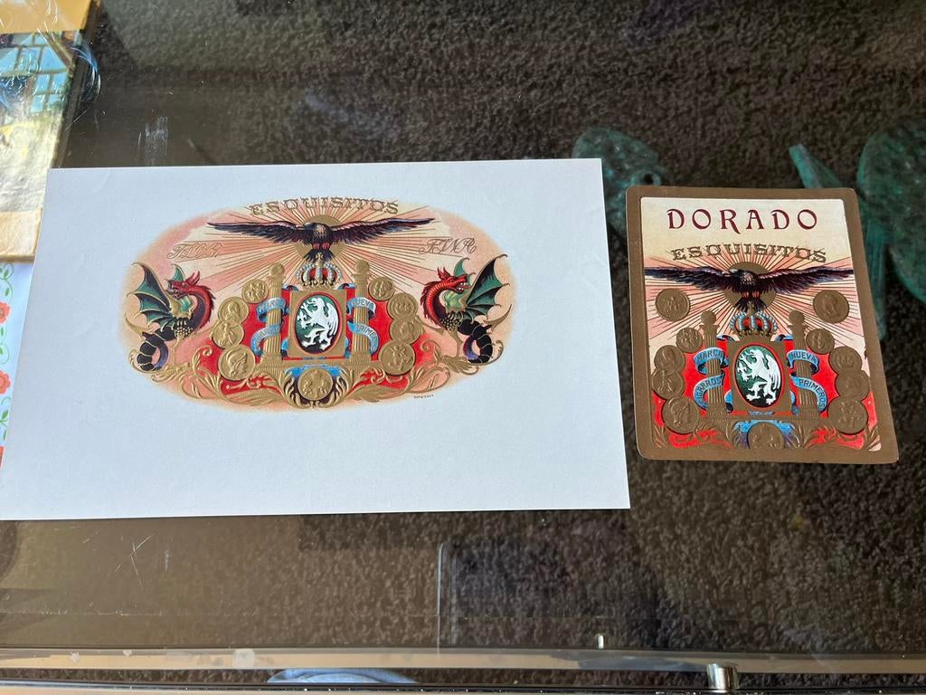 Jaren ‘60 sigaar kist etiketten, Ophalen of Verzenden, Zo goed als nieuw, Tabaksdoos of Verpakking