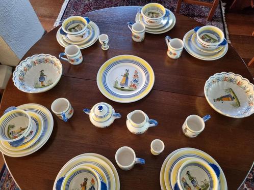 Henriot Quimper Servies - 37 Delig Frans Boerenbont, Antiek en Kunst, Antiek | Servies compleet, Ophalen