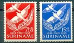 Suriname nr. 321-322 Bevrijding Nederland 1955 postfris, Postzegels en Munten, Ophalen of Verzenden, Postfris