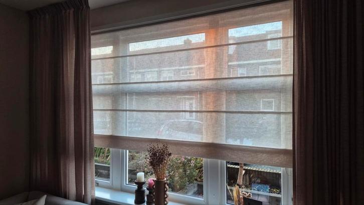 Nieuw Beige Vouwgordijn 152x173, Huis en Inrichting, Stoffering | Gordijnen en Lamellen, Nieuw, 150 tot 200 cm, 150 tot 200 cm