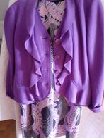 Prachtig retro jurk met jasje maat 42 44, Ophalen of Verzenden, Zo goed als nieuw, Maat 42/44 (L), Paars