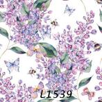 Servetten decoupage/bullet journal– seringen vlinders L1539, Verzenden, Nieuw, Materiaal