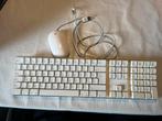 Apple toetsenbord A1048 met mighty mouse A1152, Ophalen of Verzenden, Zo goed als nieuw, Toetsenbord en muis-set