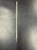 Zilverkleurige strass armband, Ophalen of Verzenden, Zo goed als nieuw, Zilver, Met strass