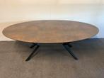 Ovale eettafel HPL roest print 220x120, 100 tot 150 cm, 200 cm of meer, Ophalen of Verzenden, Zo goed als nieuw