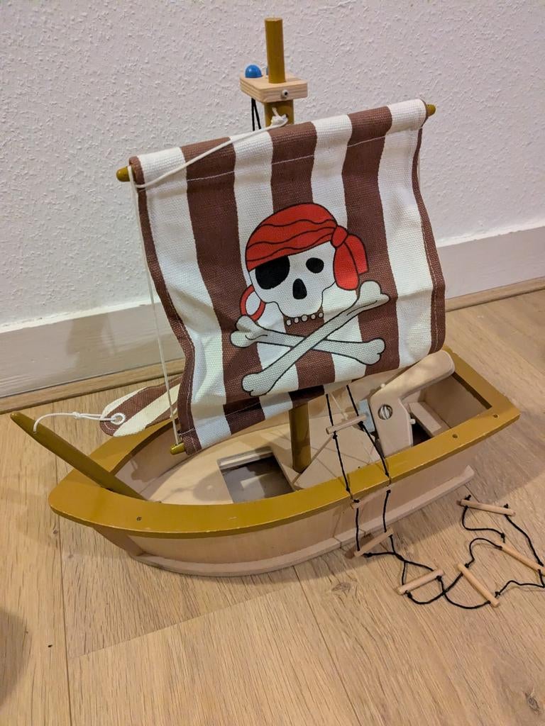 Houten Piratenboot Speelgoed, Ophalen of Verzenden, Gebruikt, Jongen of Meisje