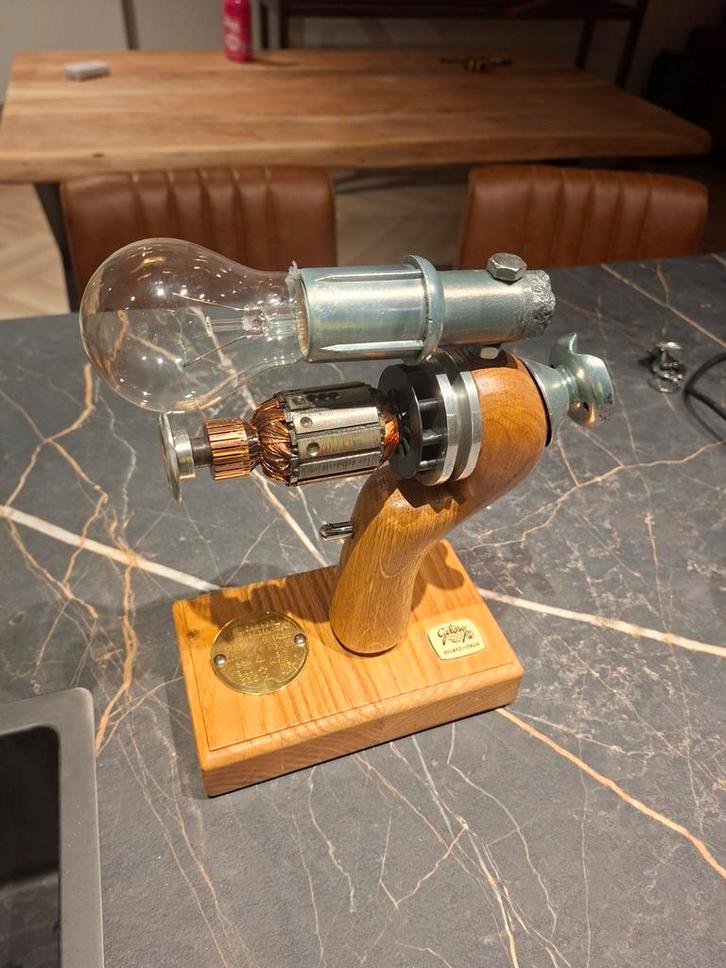 Unieke Industriële Lamp, Antiek en Kunst, Kunst | Designobjecten, Ophalen of Verzenden
